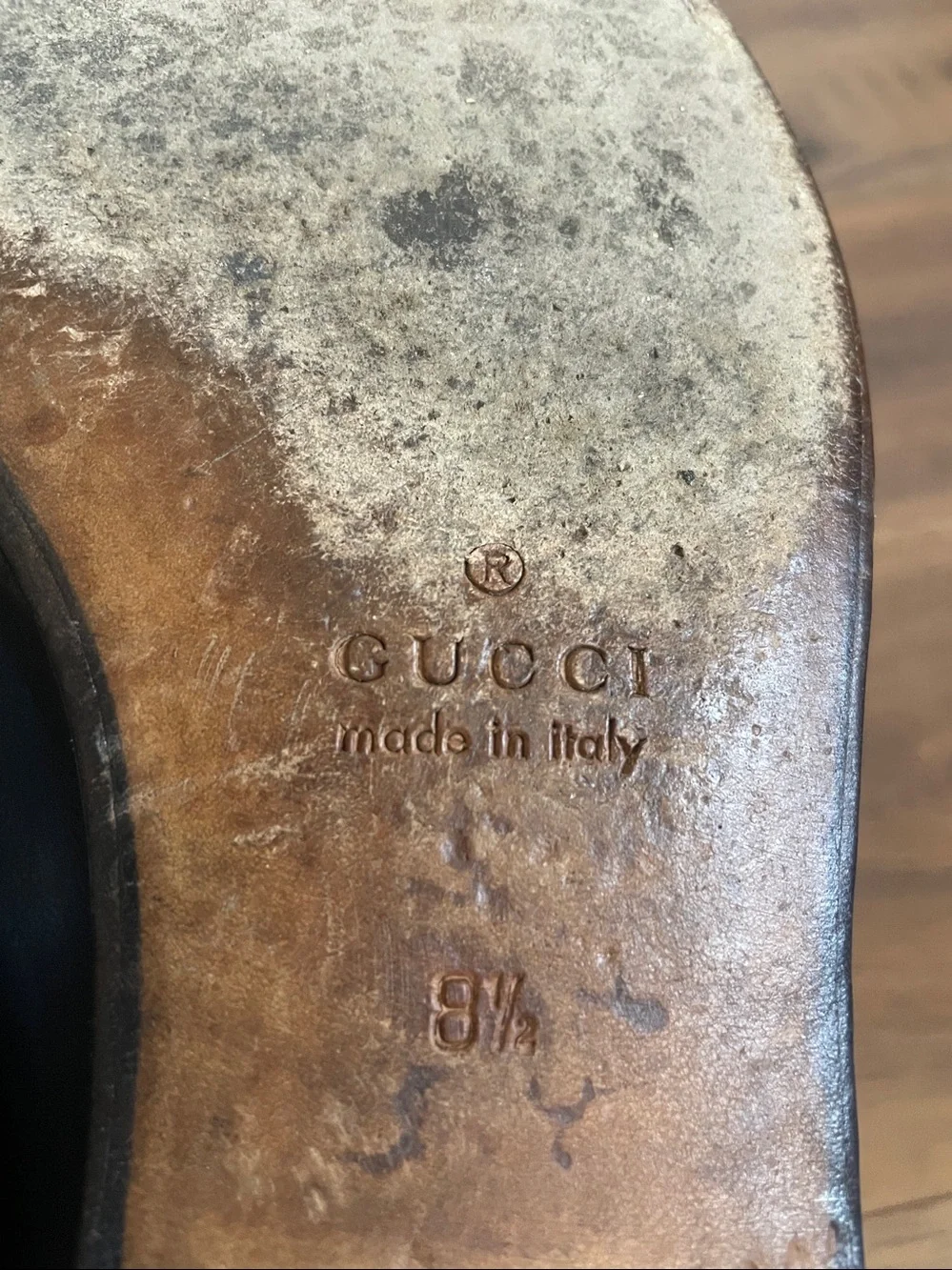 Gucci Men’s Jordaan Black Leather Loafers Size UK 8.5 US 9.5